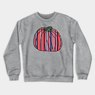 Halloween Horror Pumpkin Red Stripes Crewneck Sweatshirt